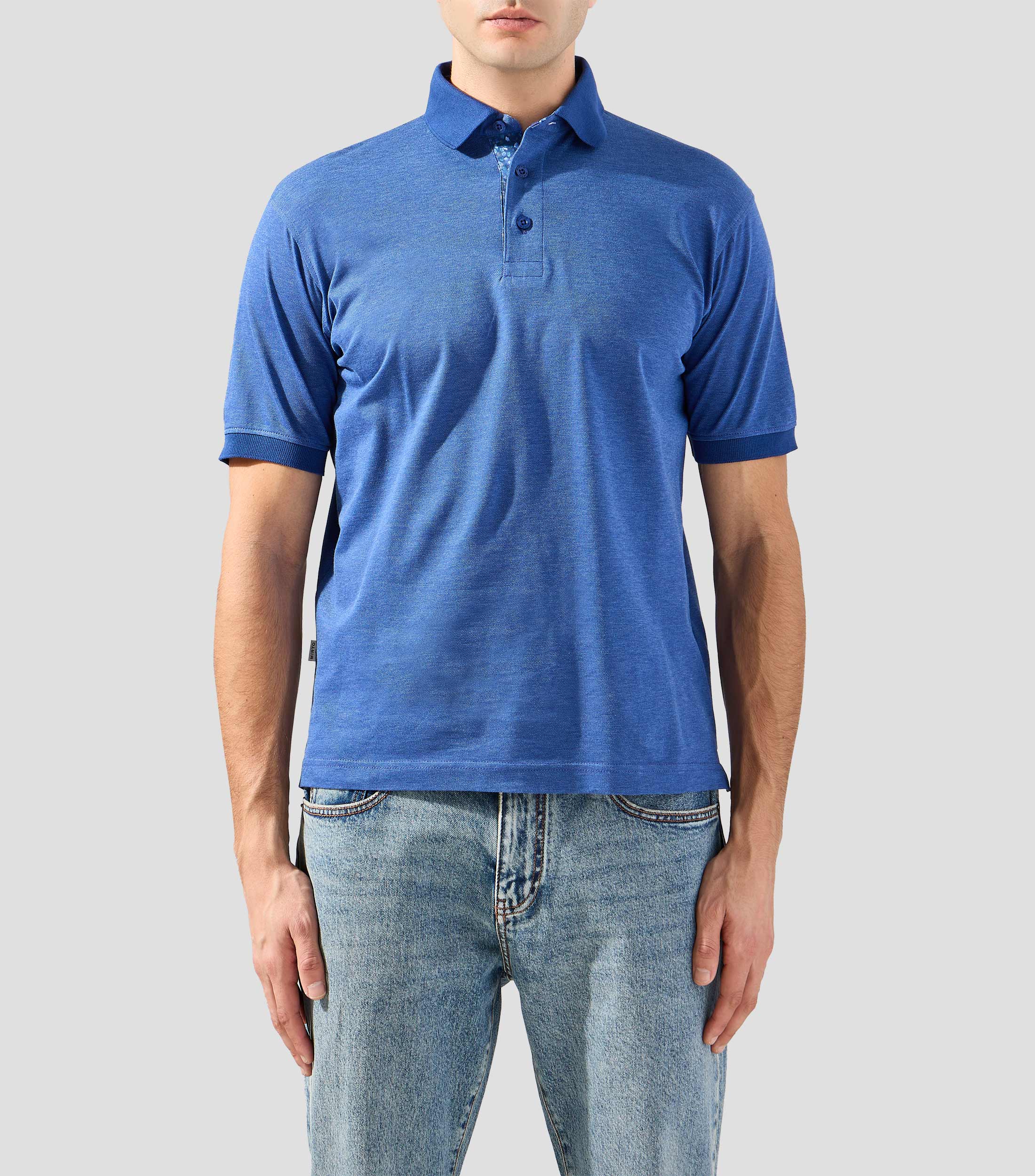 Playera polo manga corta lisa Hombre